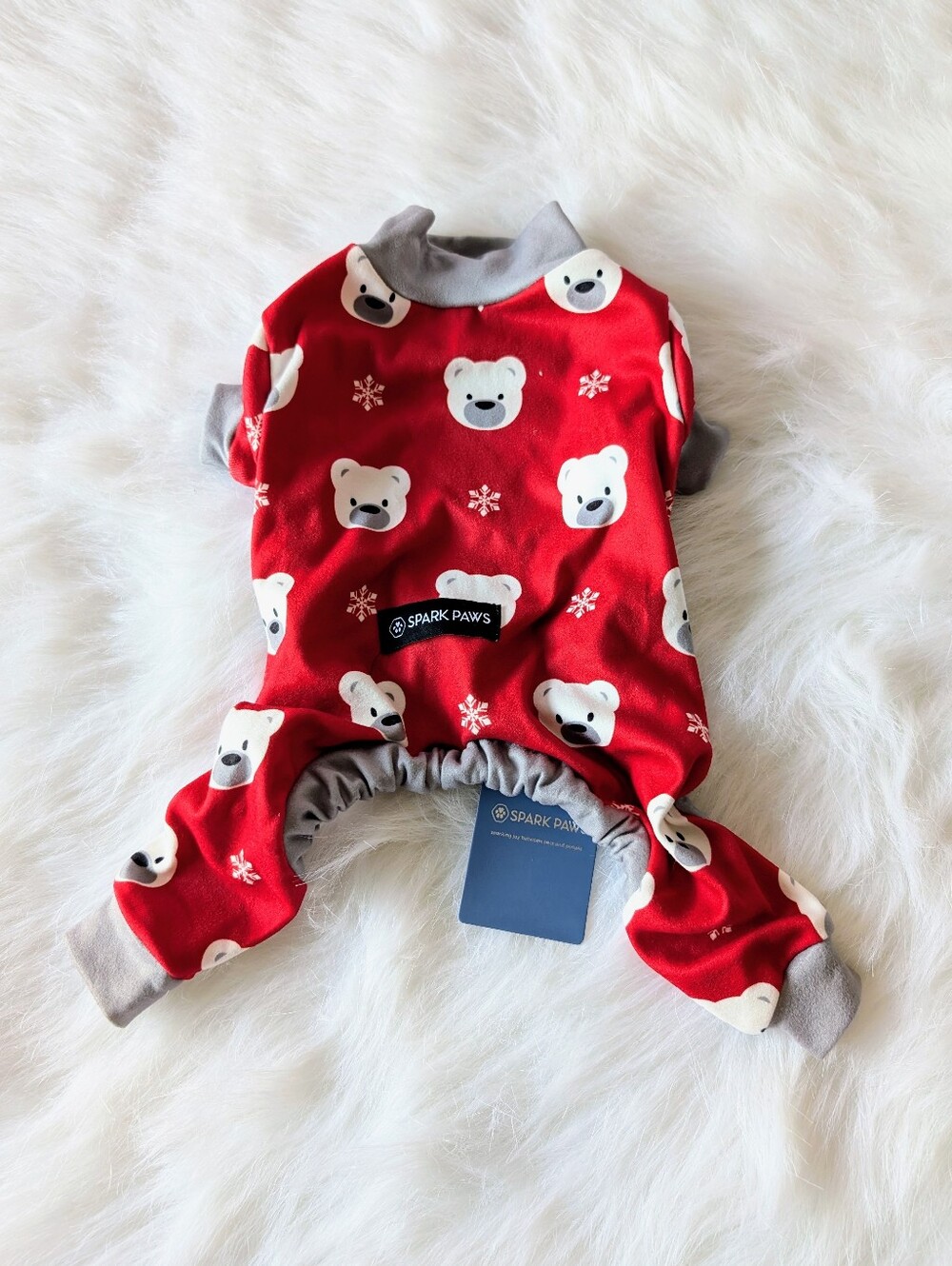 Dog Pajamas, Onesie, Polar Bears, Snowflake, Medium, New, Spark Paws